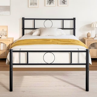 Foto 2 | Cama Individual Metal Cama Base Para Colchon Con Estribo Estructura De Cama gomyhome