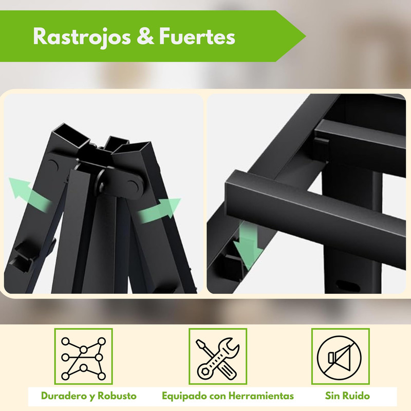 Foto 8 pulgar | Cama Individual Metal Cama Base Para Colchon Con Estribo Estructura De Cama gomyhome