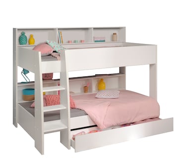 Foto 4 | Litera con Estructura de Madera Industrial Alterego Blanco