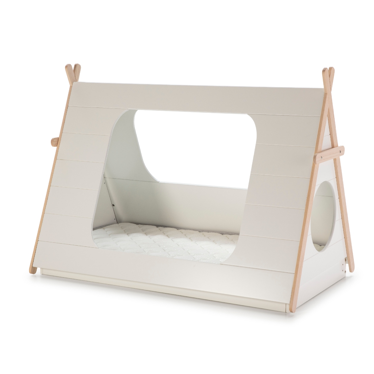 Foto 4 pulgar | Cama De Perro Tipi Con Láminas De Pino Macizo Colchón De 70*140cm Incluido