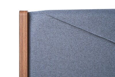 Foto 3 | Cabecera King Size Color Nogal Y Gris - Madera Mdf Y Melamina Tapizada