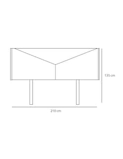 Foto 5 | Cabecera King Size Color Nogal Y Gris - Madera Mdf Y Melamina Tapizada