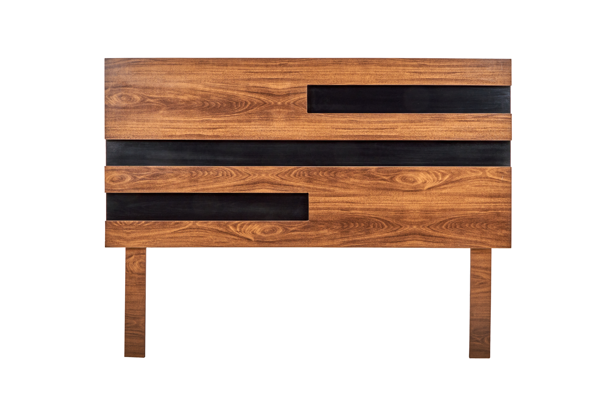 Foto 1 | Cabecera King Size Color Nogal Y Negro - Madera Mdf
