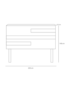 Foto 4 | Cabecera King Size Color Nogal Y Negro - Madera Mdf