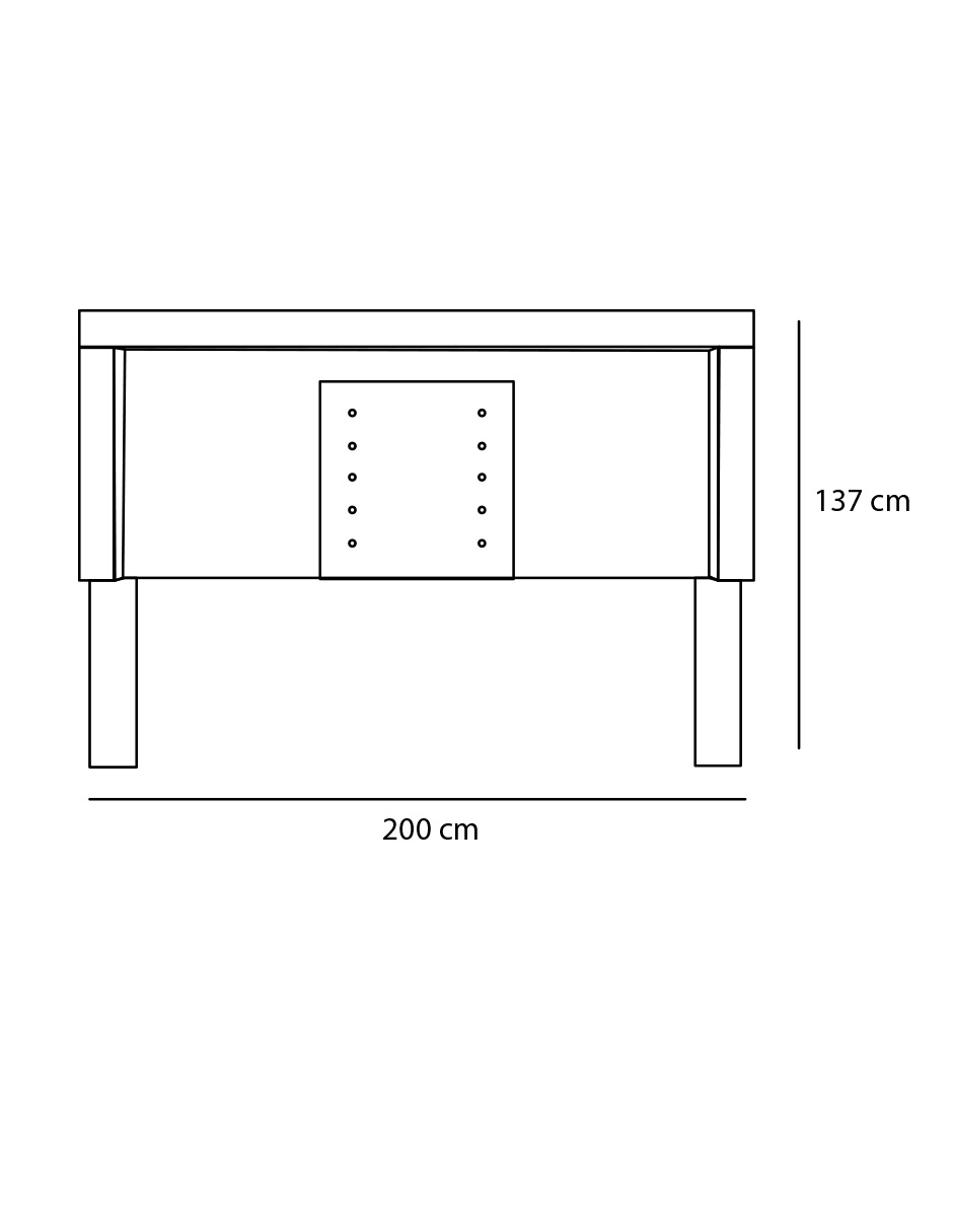 Foto 6 pulgar | Cabecera King Size Color Nogal Y Negro - Madera Mdf