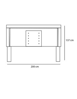 Foto 5 | Cabecera King Size Color Nogal Y Negro - Madera Mdf