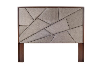 Foto 1 | Cabecera Tapizada King Size Color Nogal Y Gris - Madera Industrializada