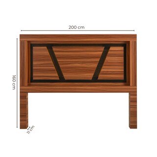 Foto 6 | Cabecera Con Luz King Size Color Nogal - Melamina