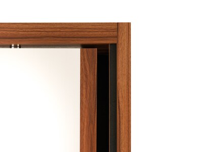 Foto 5 | Espejo De Cuerpo Completo / De Pie Con Almacenamiento Y 2 Cajones Color Nogal - Melamina