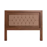 Cabecera Tapizada King Size Color Nogal - Madera Industrializada
