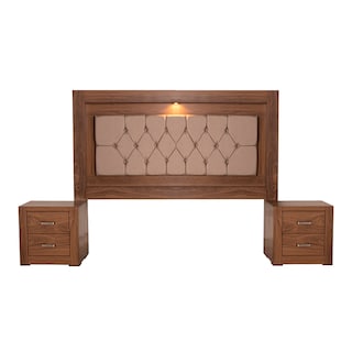 Foto 4 | Cabecera Tapizada King Size Color Nogal - Madera Industrializada