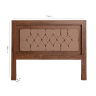 Foto 6 | Cabecera Tapizada King Size Color Nogal - Madera Industrializada