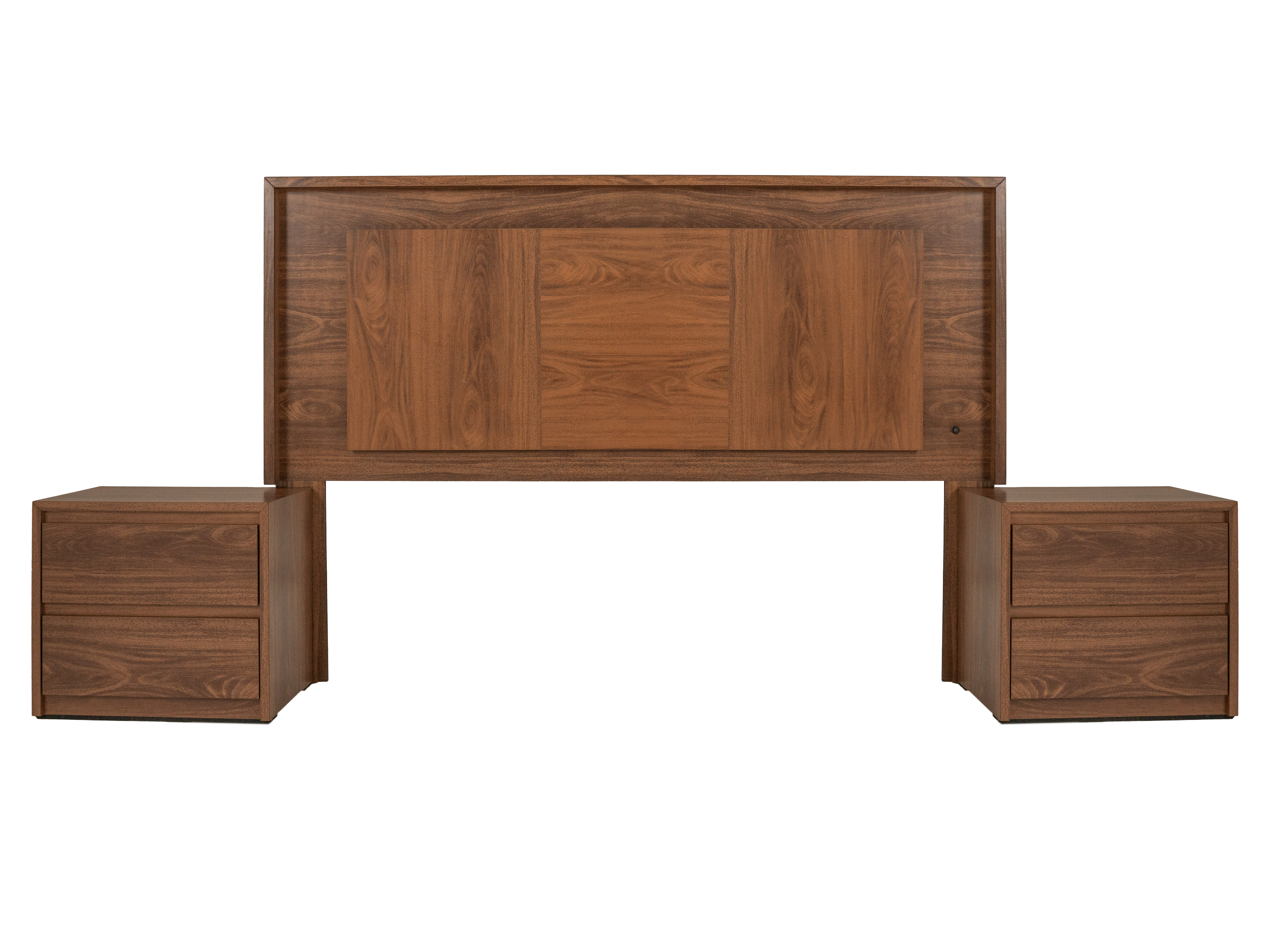 Foto 4 pulgar | Cabecera Con Luz King Size Color Parota - Madera Industrializada