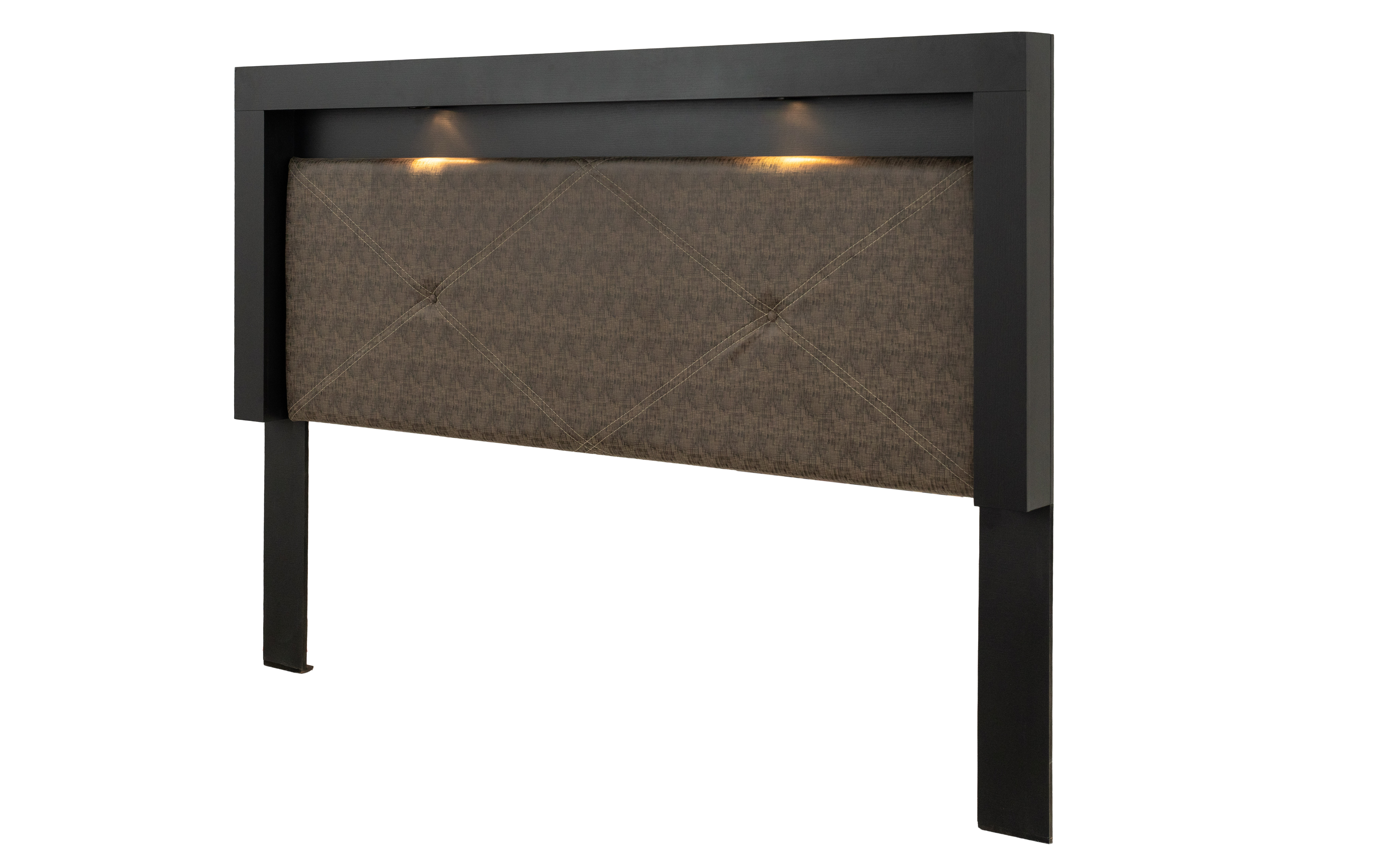 Foto 4 pulgar | Cabecera Con Luz King Size Color Chocolate - Madera Industrializada