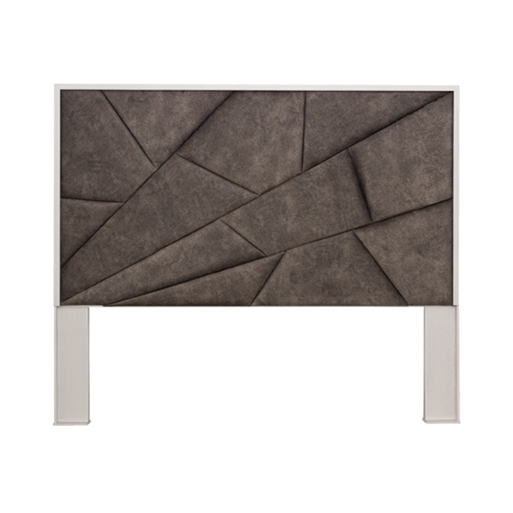 Foto 2 pulgar | Cabecera Tapizada King Size Color Gris Y Blanco - Madera Industrializada