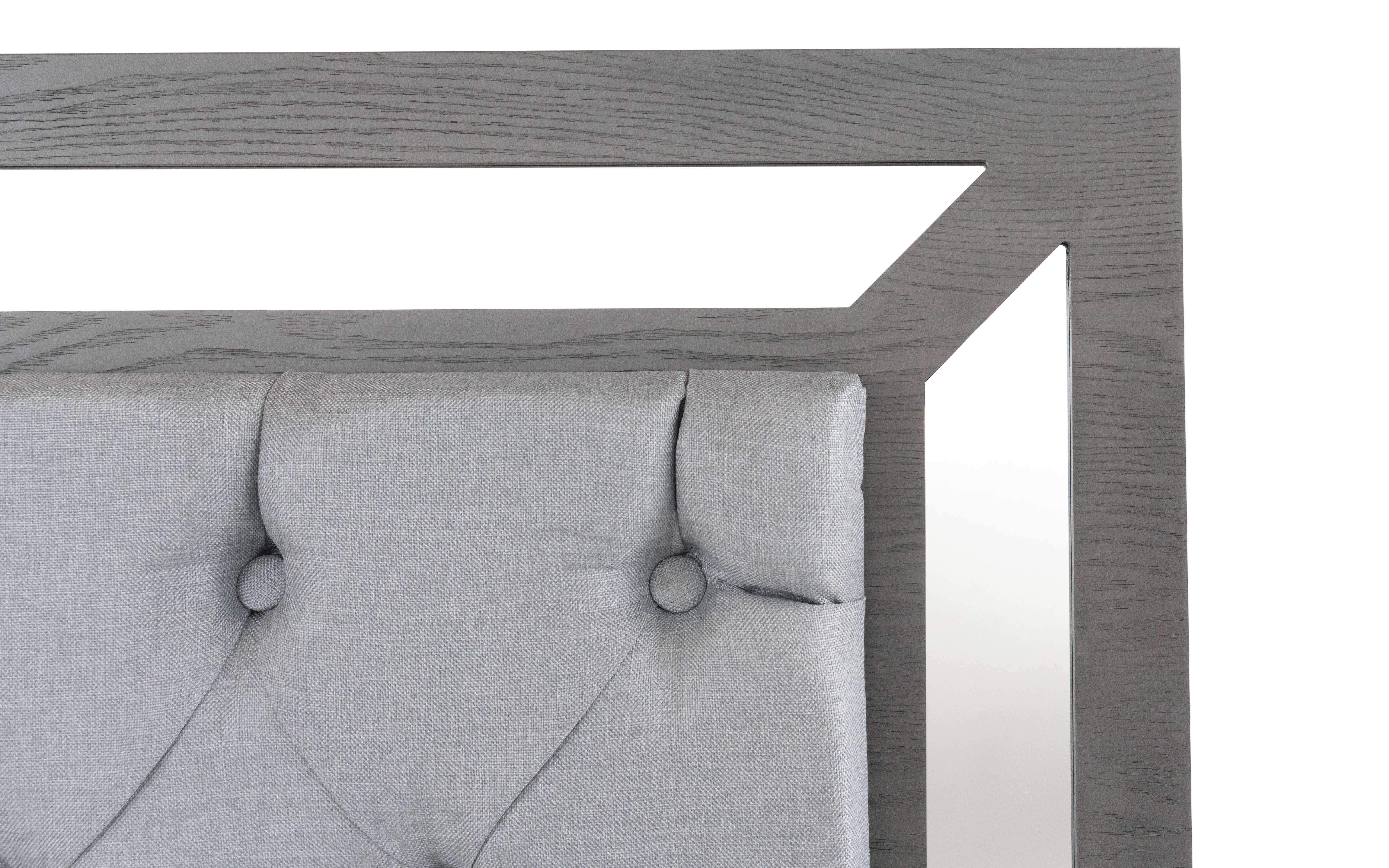 Foto 4 pulgar | Cabecera Tapizada King Size Color Gris - Madera Industrializada