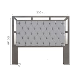 Foto 5 | Cabecera Tapizada King Size Color Gris - Madera Industrializada