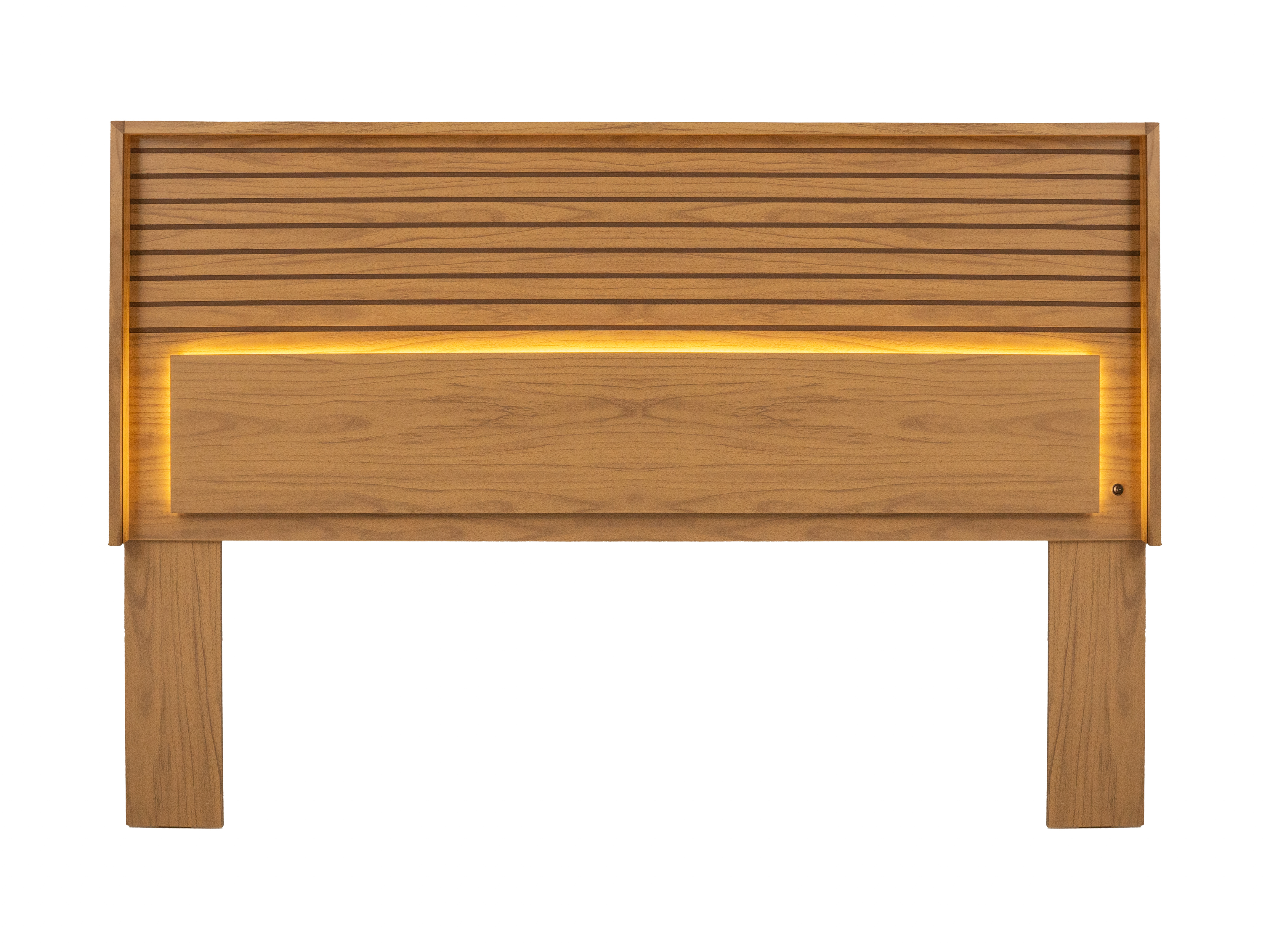 Foto 4 pulgar | Cabecera Con Luz King Size Color Natural - Madera Industrializada