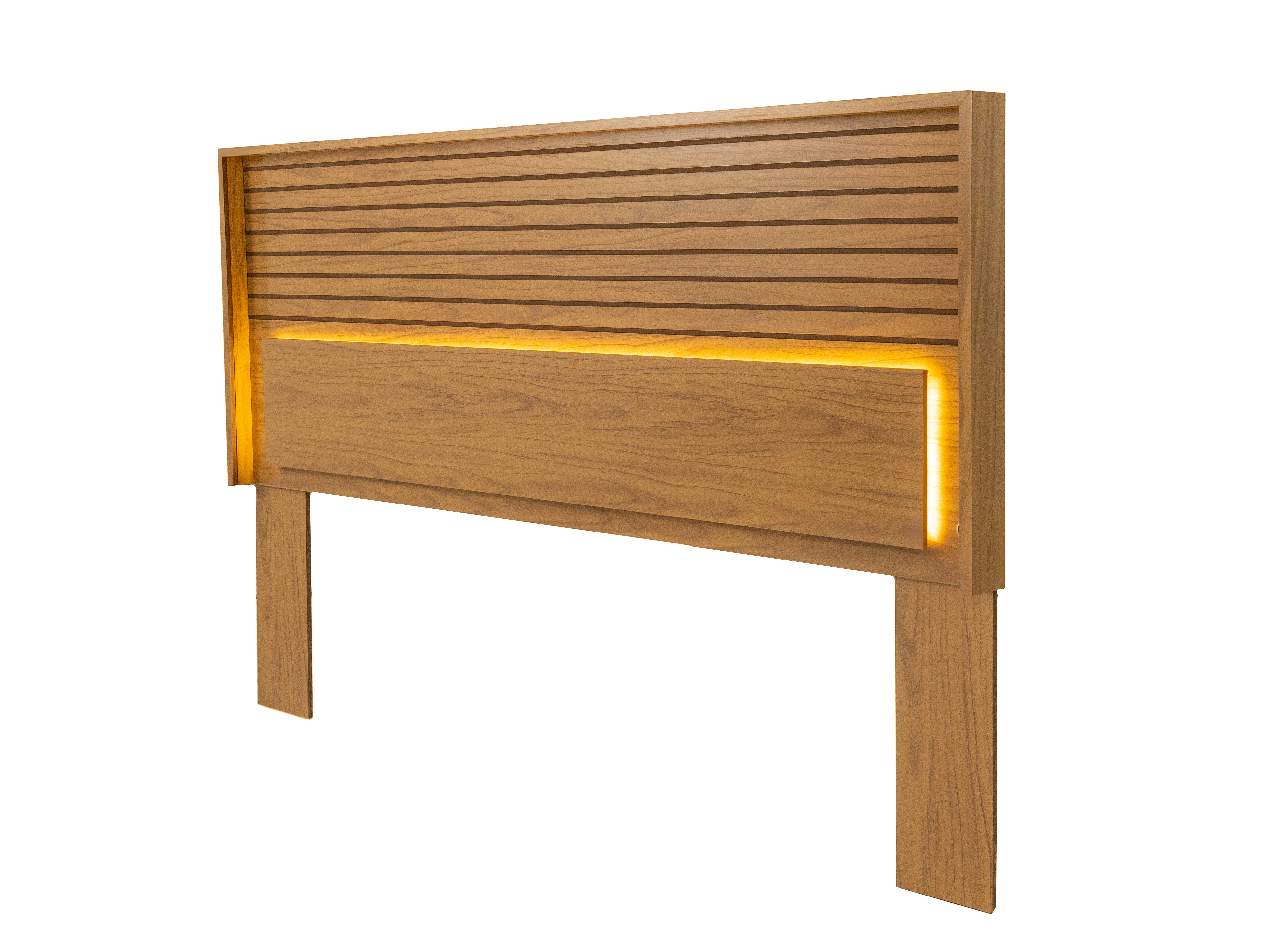 Foto 5 pulgar | Cabecera Con Luz King Size Color Natural - Madera Industrializada