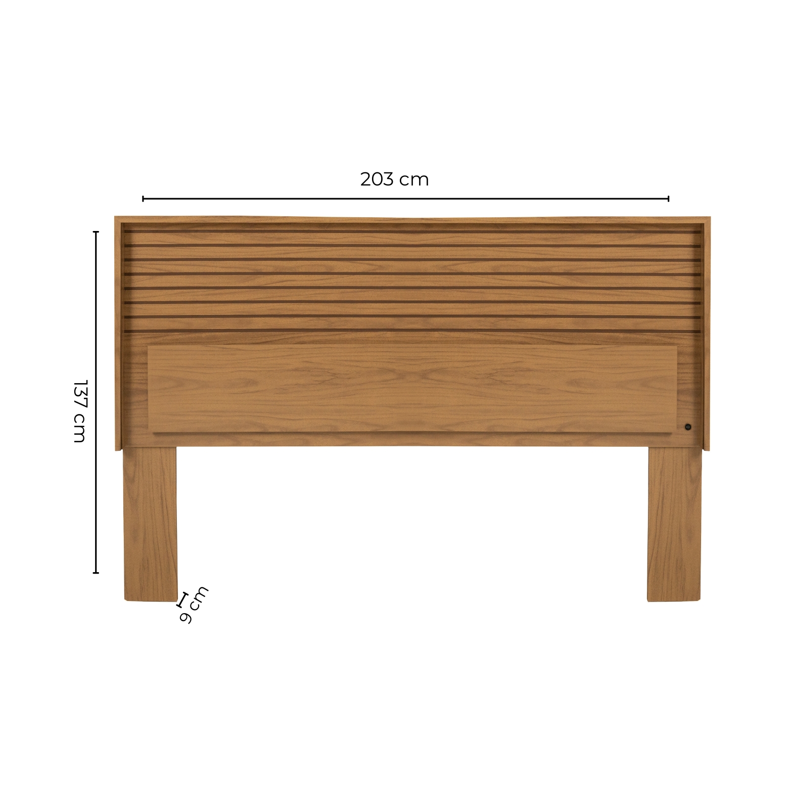 Foto 8 pulgar | Cabecera Con Luz King Size Color Natural - Madera Industrializada