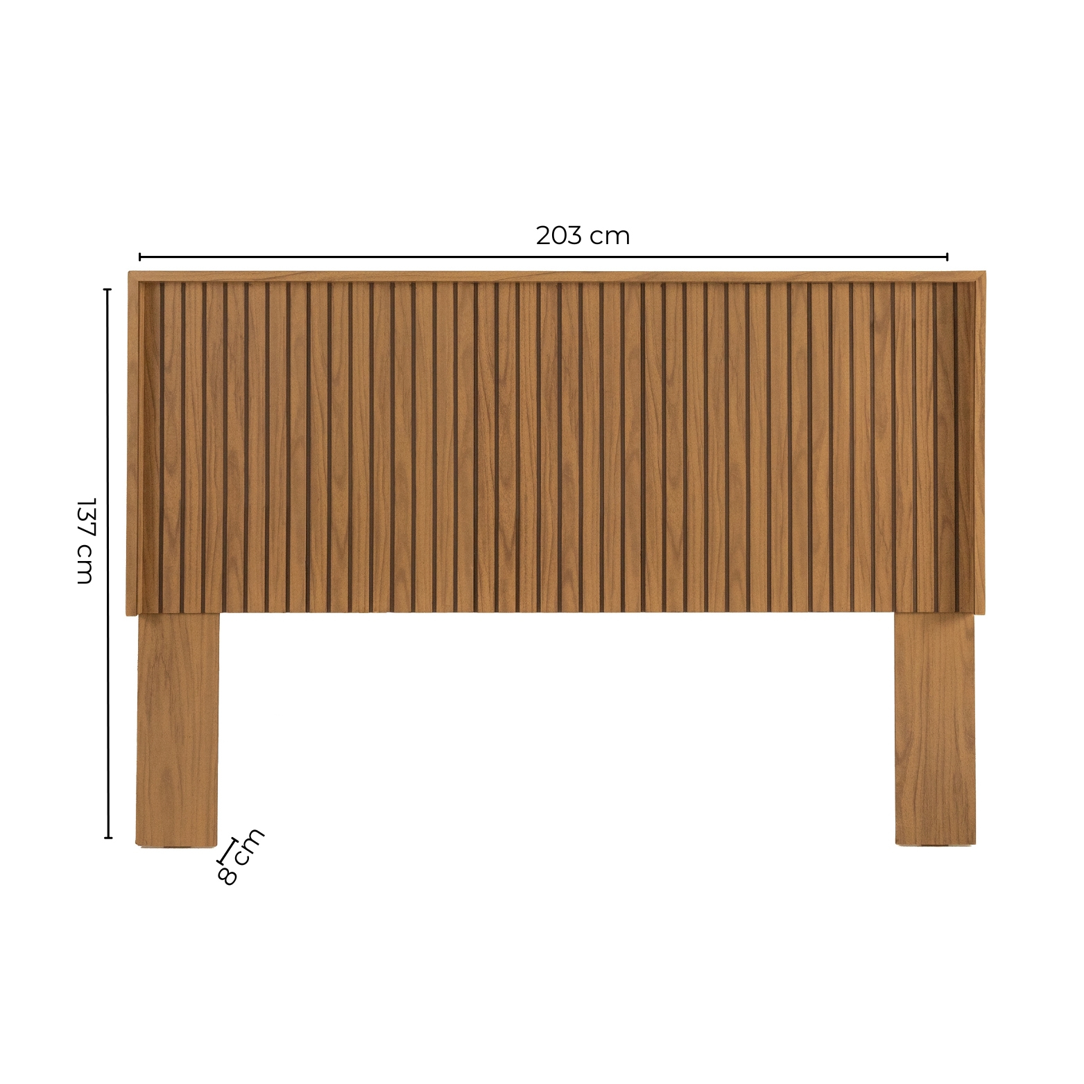 Foto 7 pulgar | Cabecera Con Luz King Size Color Natural - Madera Industrializada