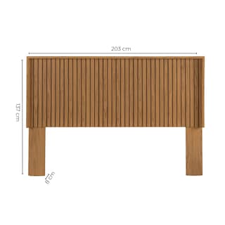 Foto 6 | Cabecera Con Luz King Size Color Natural - Madera Industrializada
