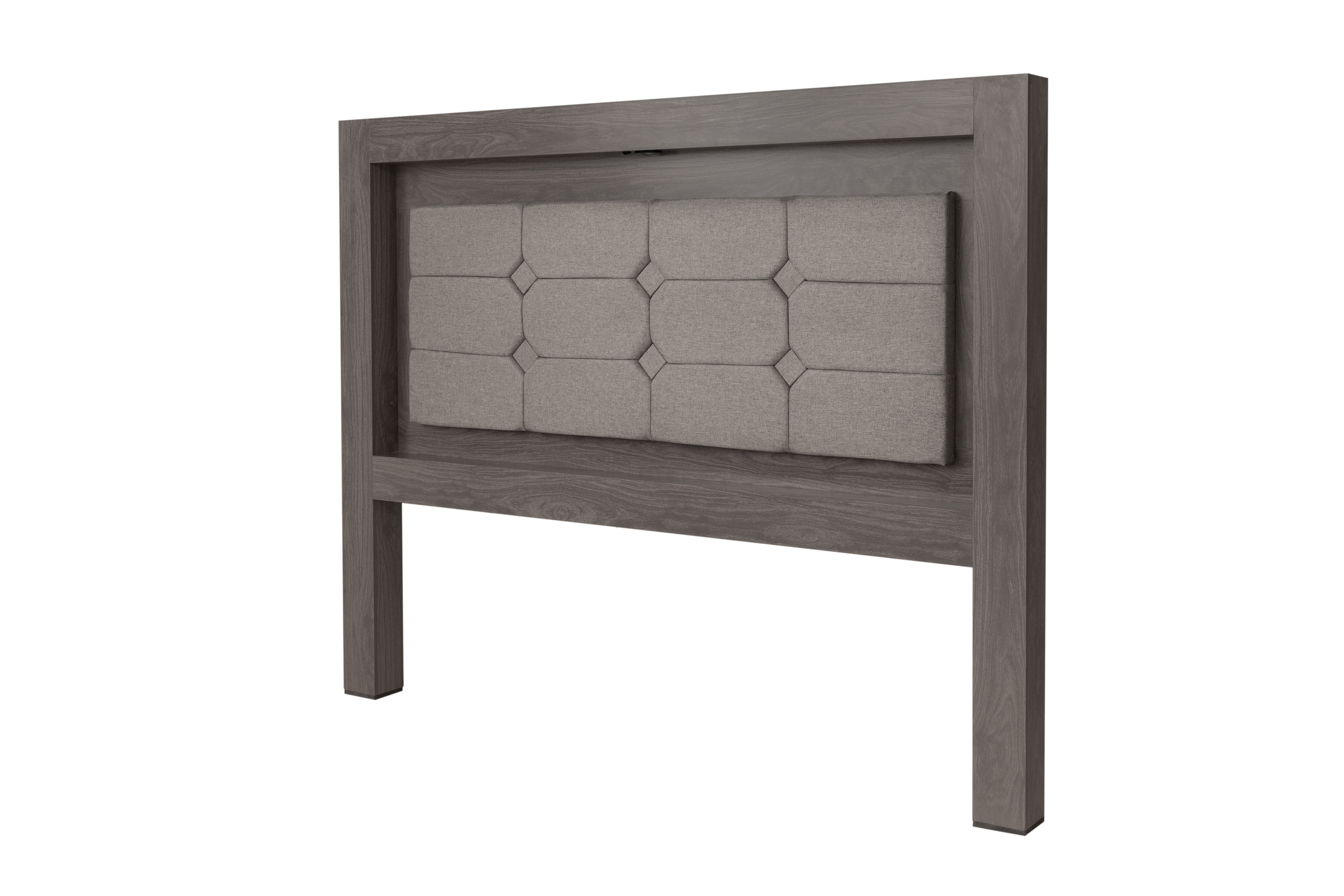 Foto 3 pulgar | Cabecera Tapizada King Size Color Gris - Madera Industrializada
