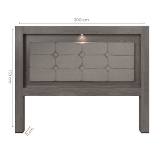Foto 5 | Cabecera Tapizada King Size Color Gris - Madera Industrializada