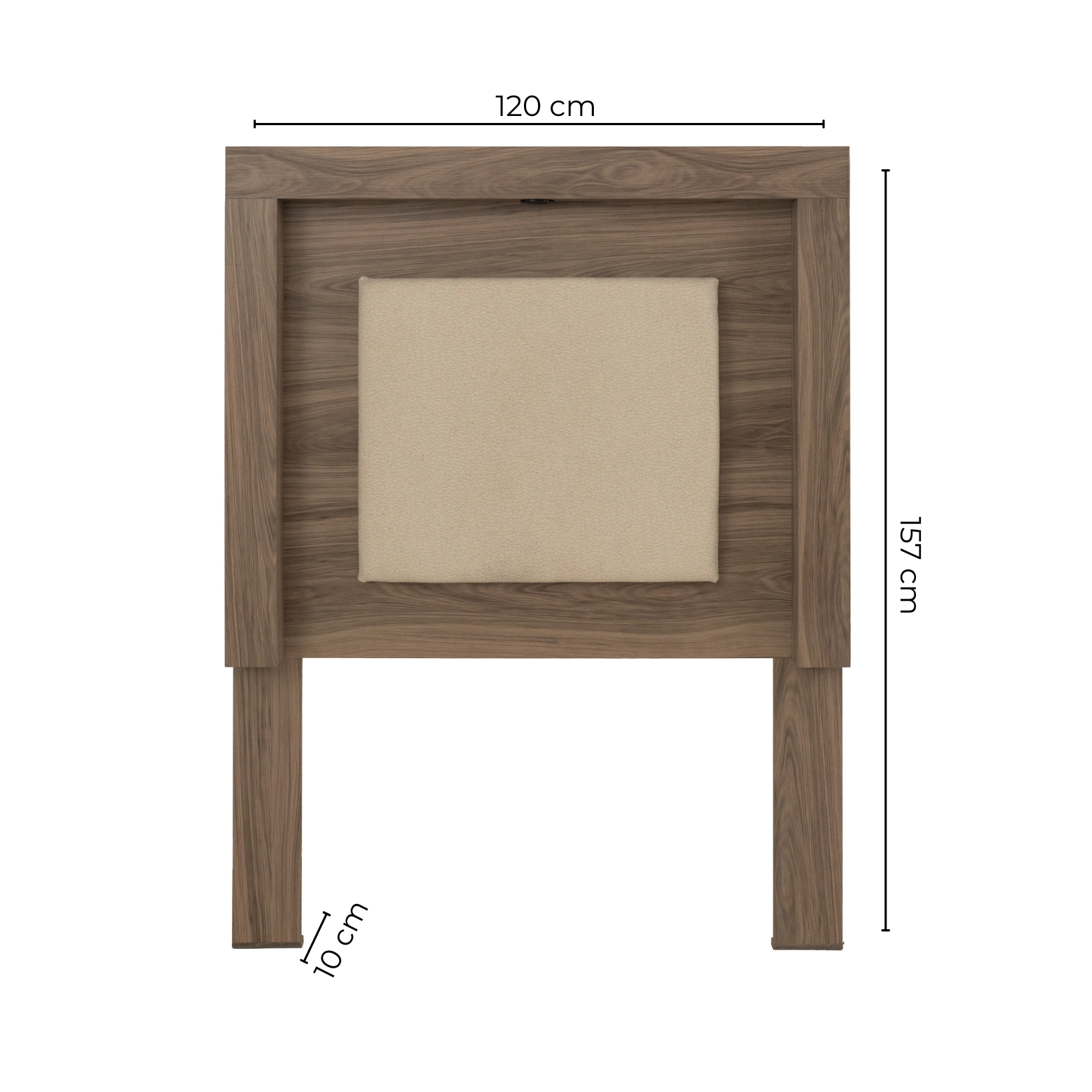 Foto 6 | Cabecera Individual Con Luz Color Gris - Madera Industrializada