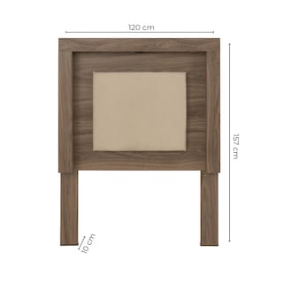 Foto 6 | Cabecera Individual Con Luz Color Gris - Madera Industrializada