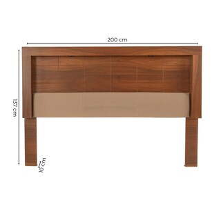 Foto 6 | Cabecera Con Luz King Size Color Parota - Madera Industrializada