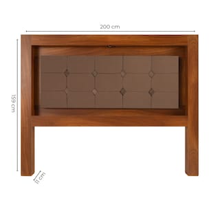 Foto 1 | Cabecera Tapizada King Size Color Parota - Madera Industrializada