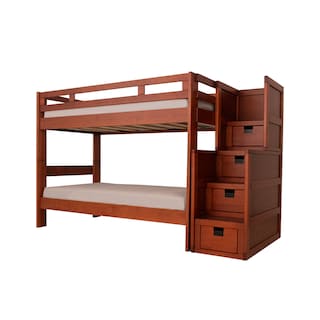 Foto 2 | Litera Para 2 Camas Individuales Con Escalera Con 4 Cajones Color Nogal - Madera Natural