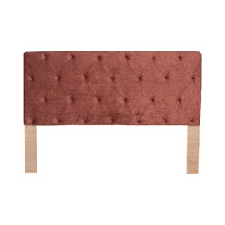 Foto 3 | Recámara King Size De 4 Piezas Con Cabecera Tapizada, 2 Burós Y Cajonera Color Rojo Y Natural - Madera Industr