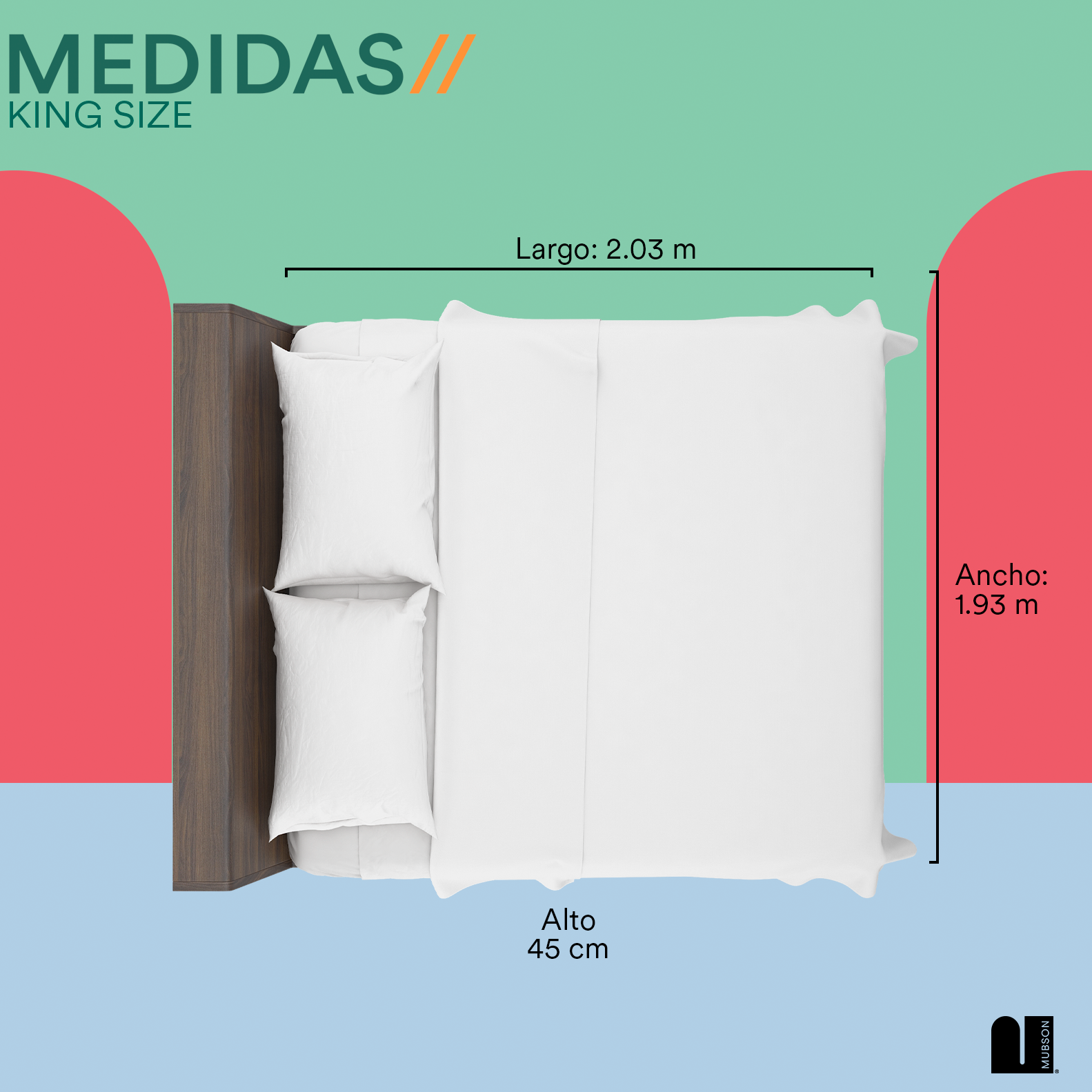 Foto 5 | Cubre Colchón Mubson para Cama King Size color Blanco Impermeable