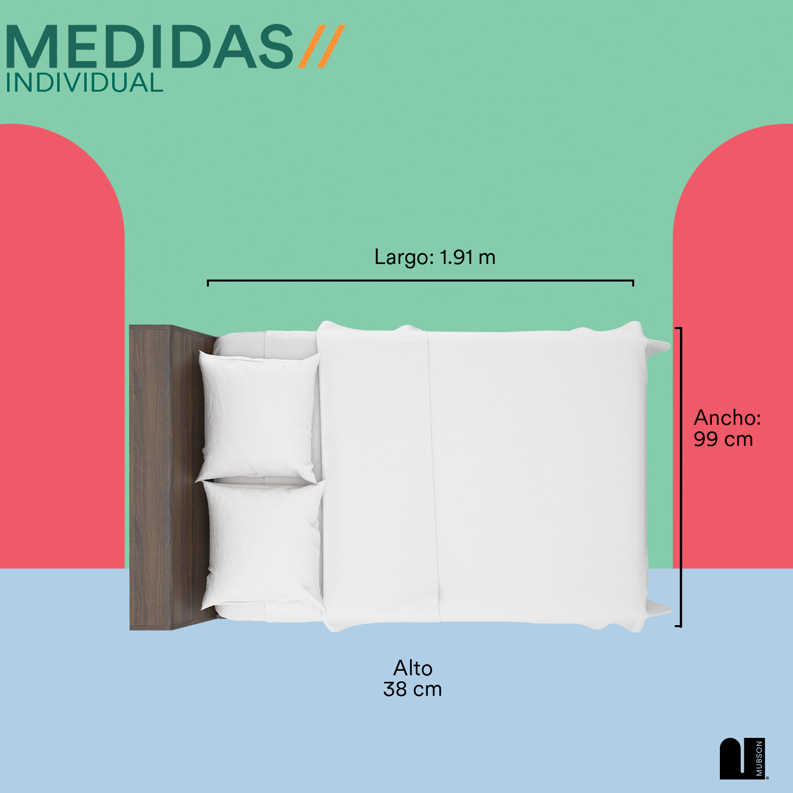 Foto 5 | Cubre Colchon Impermeable Mubson para Cama Individual