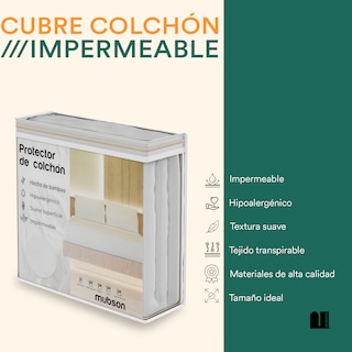 Foto 2 | Cubrecolchon Impermeable Mubson para Cama Matrimonial