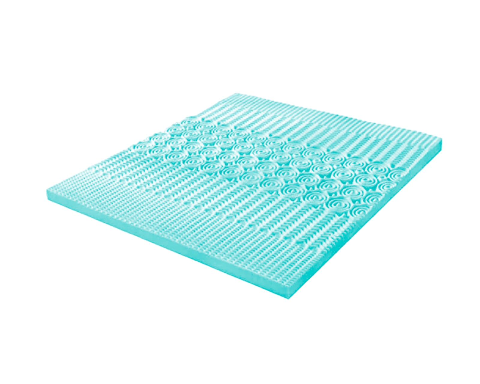 Foto 2 | Sobrecolchon Memory Foam Matrimonial 7.5 Cm Diseño Texturizado Y Transpirable Azul Bluelander
