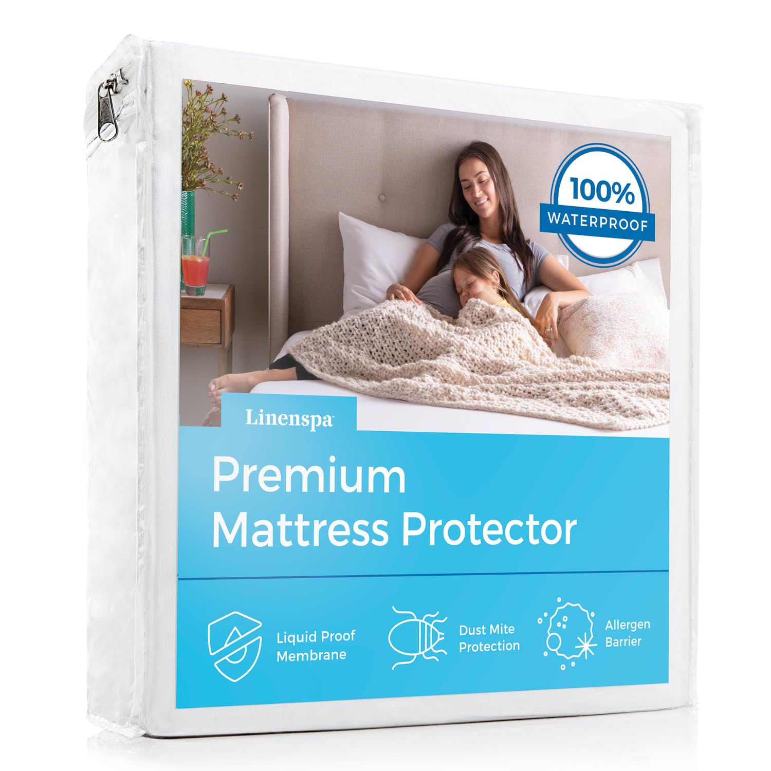 Foto 1 | Protector de Colchón Linenspa Queen Size-Venta Internacional