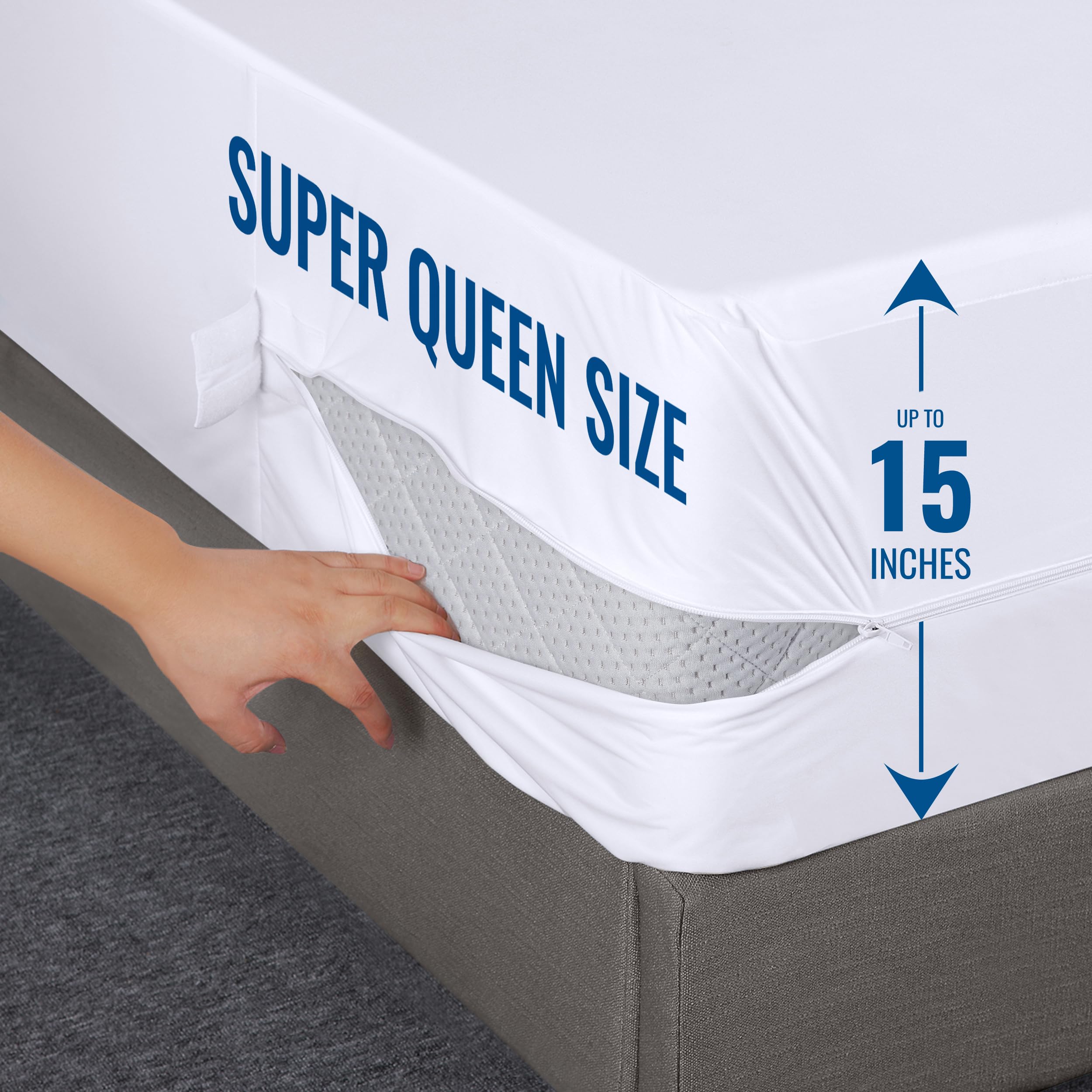 Foto 4 pulgar | Funda De Colchón Utopia Bedding Super Queen Impermeable - Venta Internacional.