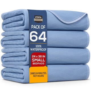 Foto 1 | Almohadillas Impermeables Para Incontinencia, Paquete De 64 Unidades, Ropa De Cama Utopia - Venta Internacional.