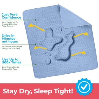 Foto 2 | Almohadillas Impermeables Para Incontinencia, Paquete De 64 Unidades, Ropa De Cama Utopia - Venta Internacional.