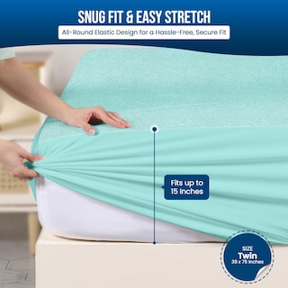 Foto 3 | Protector De Colchón Utopia Bedding Impermeable, Tamaño Doble - Venta Internacional.