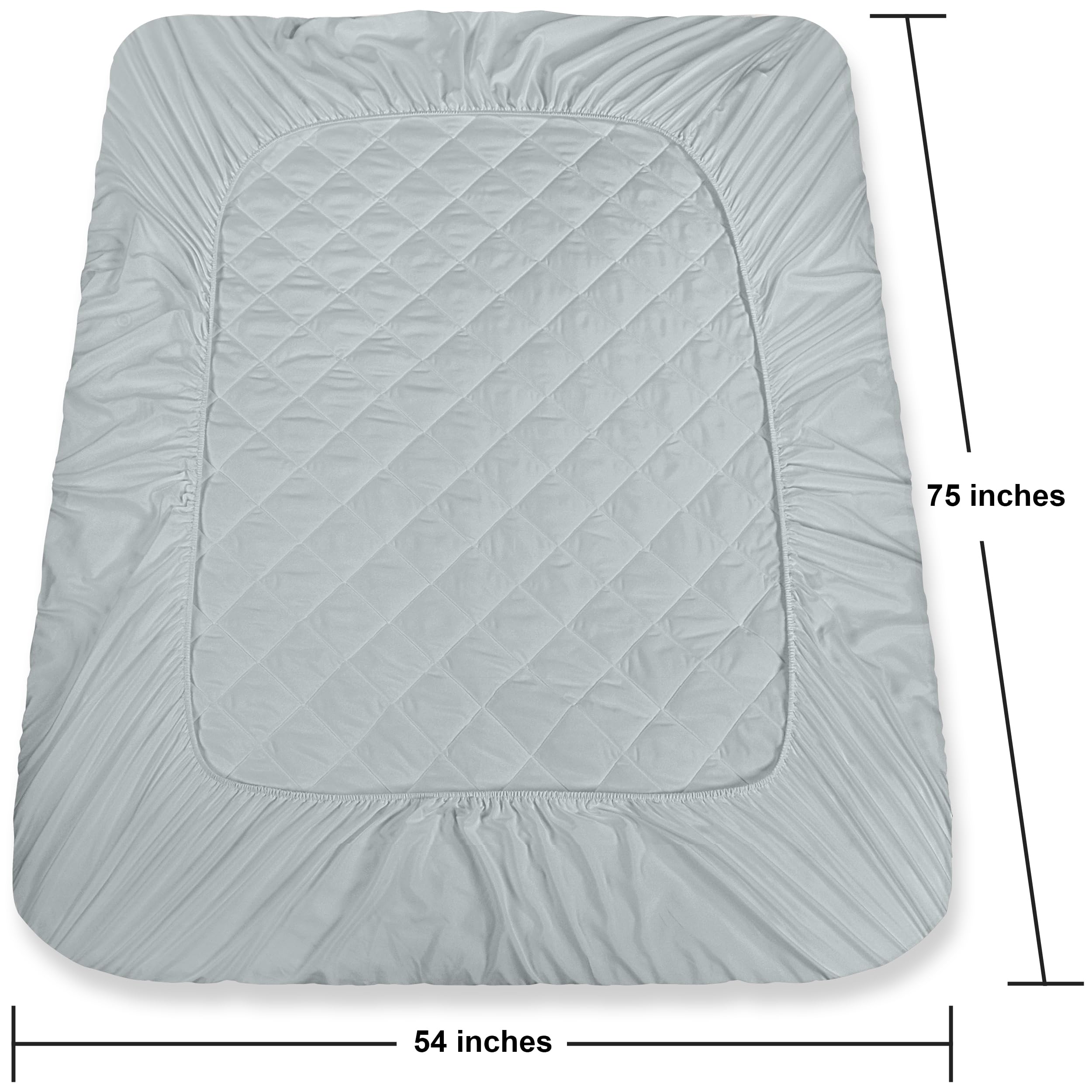 Foto 5 pulgar | Colchón Utopia Bedding Acolchado, Tamaño Completo, Gris Claro - Venta Internacional.
