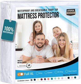 Foto 1 | Protector De Colchón Utopia Bedding Full Xl, Impermeable, Blanco - Venta Internacional.