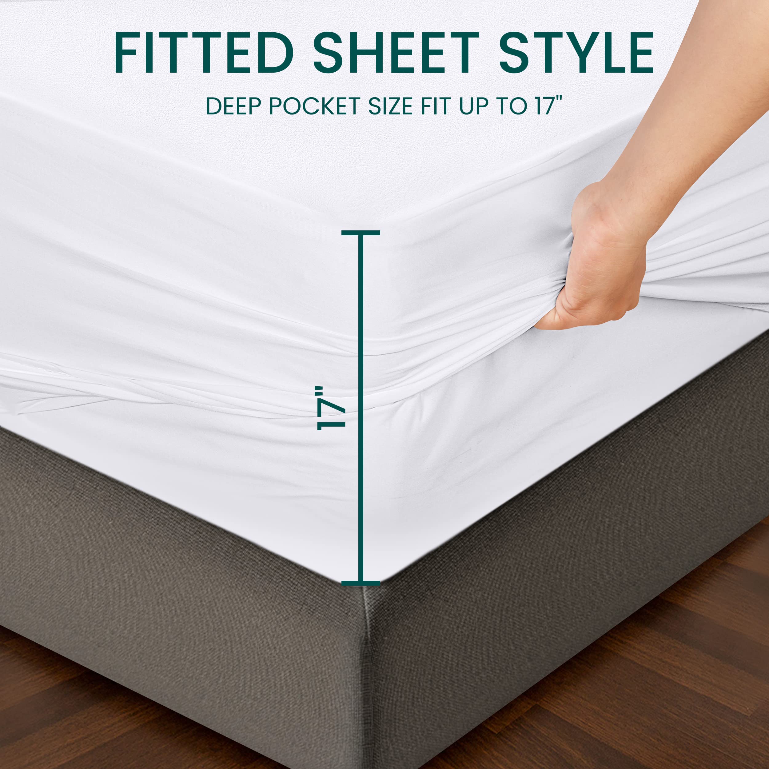 Foto 5 pulgar | Protector De Colchón Utopia Bedding Premium, Impermeable, Cal King - Venta Internacional.