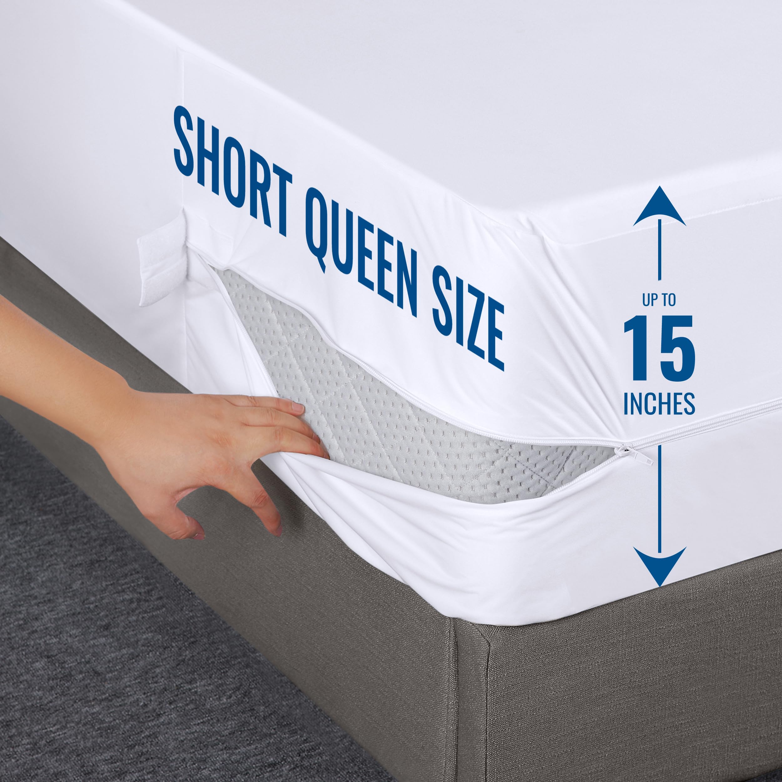 Foto 4 pulgar | Funda De Colchón Utopia Bedding Short Queen Waterproof - Venta Internacional.