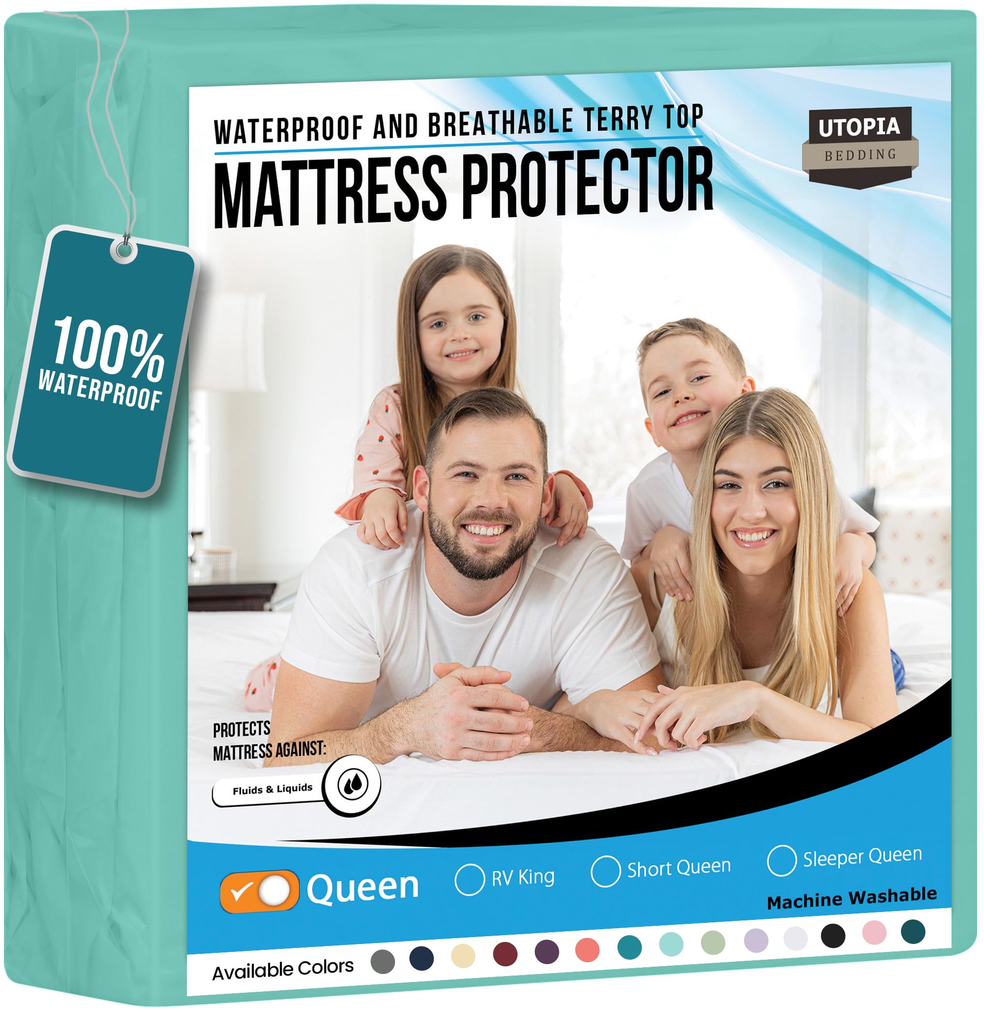 Foto 2 pulgar | Protector De Colchón Utopia Bedding Impermeable Tamaño Queen - Venta Internacional.