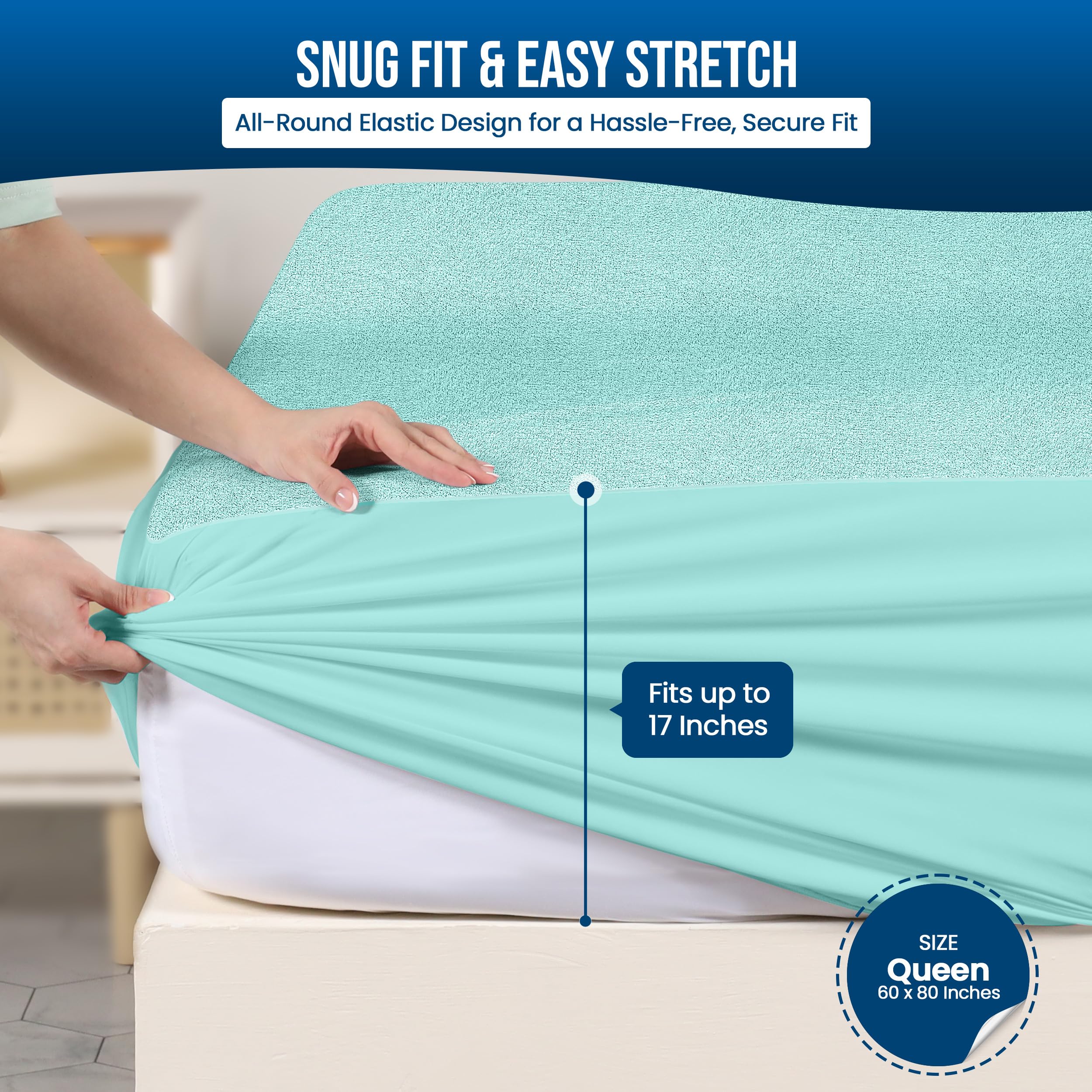 Foto 4 pulgar | Protector De Colchón Utopia Bedding Impermeable Tamaño Queen - Venta Internacional.