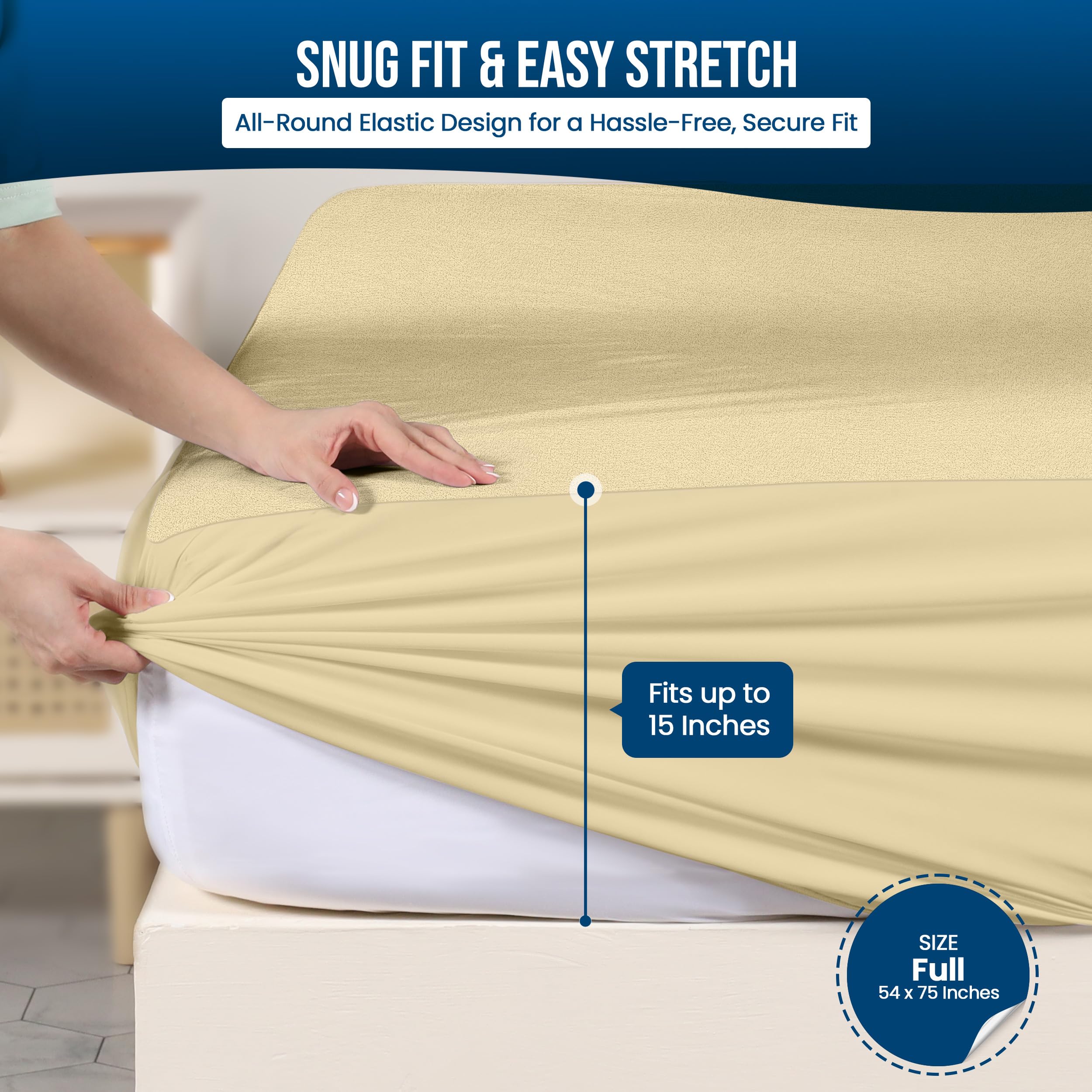 Foto 4 pulgar | Protector De Colchón Impermeable Utopia Bedding, Tamaño Completo - Venta Internacional.